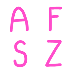 [LINE絵文字] A-Z Pink V.1の画像