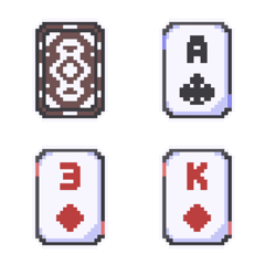 [LINE絵文字] Pixel Poker Card 01C/Dの画像
