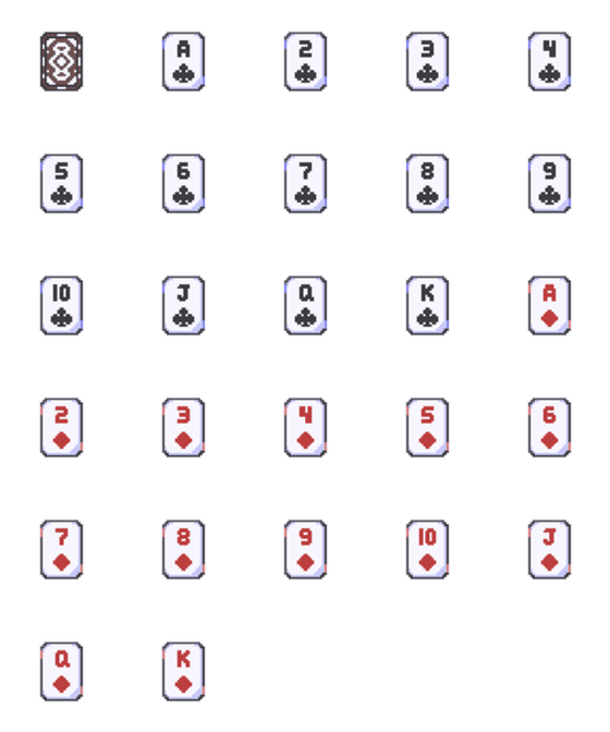 [LINE絵文字]Pixel Poker Card 01C/Dの画像一覧