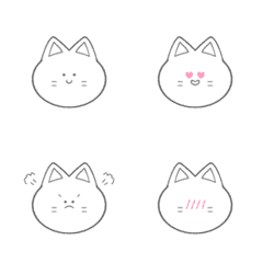 [LINE絵文字] 文字なしシンプルねこの画像