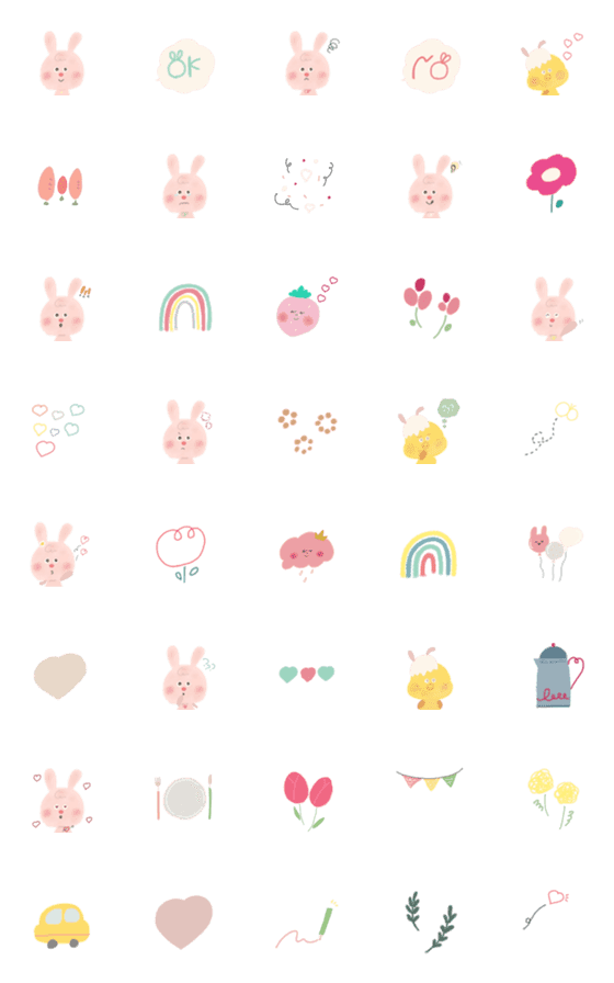 [LINE絵文字]tipupu emoji #06 : springの画像一覧