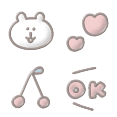 くまのえもじ（ぷっくり）の絵文字メイン画像