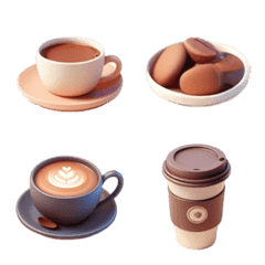 [LINE絵文字] コーヒー カフェ 絵文字3の画像