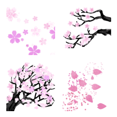 [LINE絵文字] 桜吹雪の画像