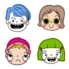[LINE絵文字] Colorful Characters childの画像