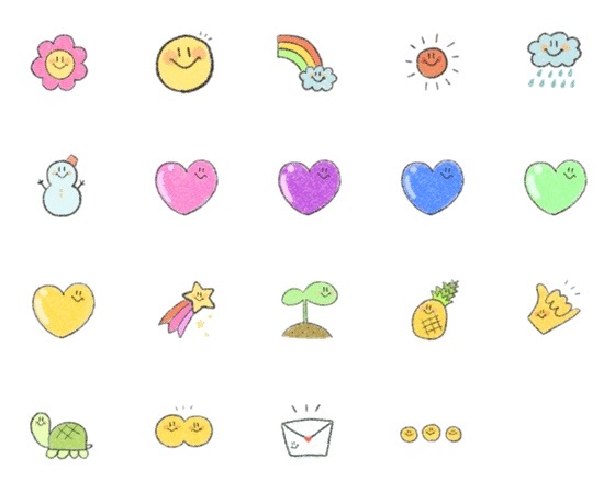 [LINE絵文字]Smile＆Happyの画像一覧
