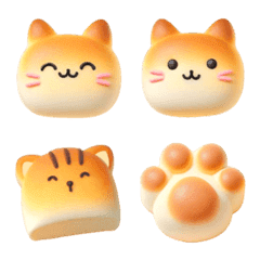 [LINE絵文字] ねこ パン 絵文字2の画像