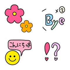 [LINE絵文字] 【くっきり♡シンプル】見やすい絵文字の画像