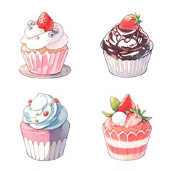[LINE絵文字] Sweet Cupcakeの画像
