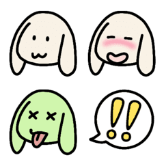 [LINE絵文字] 犬にも見えるうさぎ絵文字！の画像