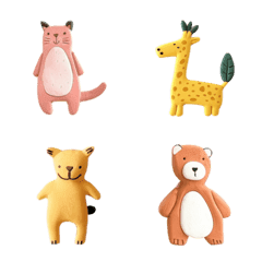 [LINE絵文字] cute animals clayの画像