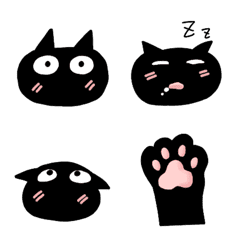 [LINE絵文字] 黒ネコの絵文字の画像