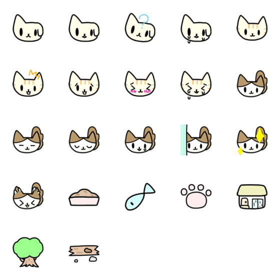 [LINE絵文字]のらねこたちの絵文字の画像一覧