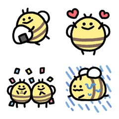 [LINE絵文字] 動く！にこやかなハチさんの画像