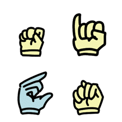 [LINE絵文字] Hong Kong Sign Language: Letters+Numbersの画像