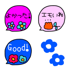 [LINE絵文字] 手書きレトロ⭐︎エモい吹き出しあいさつの画像