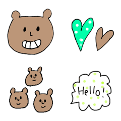 [LINE絵文字] 使える絵文字☆クマの画像