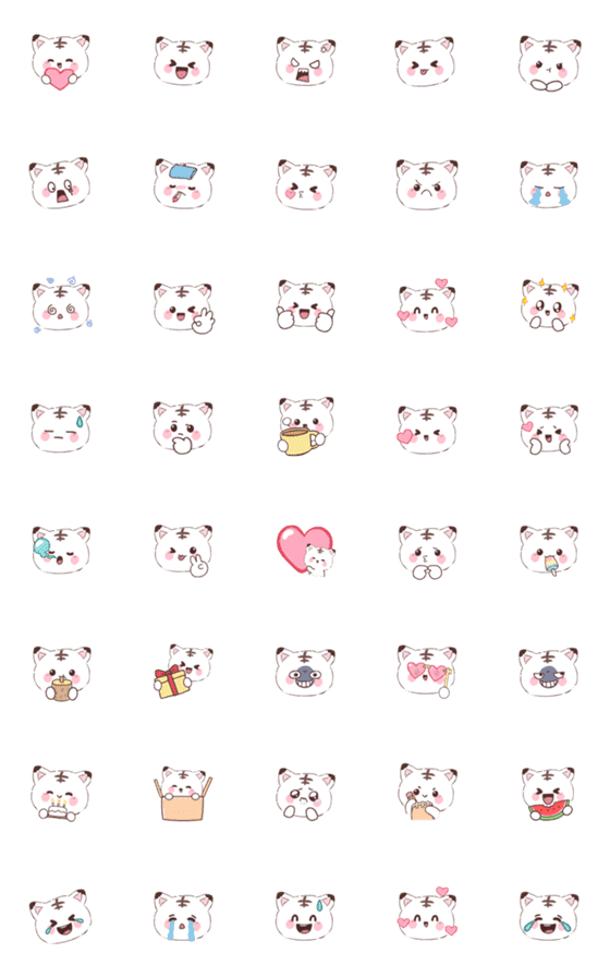 [LINE絵文字]Cute Baegho 2 (Emoji)の画像一覧