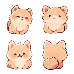 [LINE絵文字] A Cute Brown Puppyの画像