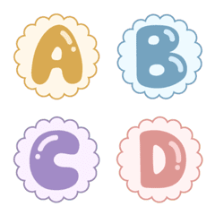 [LINE絵文字] Colorful Pastel Lettersの画像