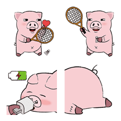 [LINE絵文字] Double pig 3.0の画像