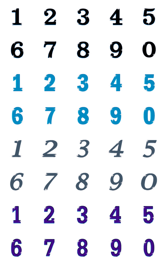 [LINE絵文字]Classic number animation emoji 3の画像一覧