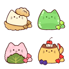 [LINE絵文字] ファーファーとスイーツ【使いやすい】の画像