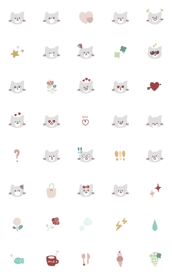 [LINE絵文字]ねこ emojiの画像一覧