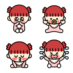 [LINE絵文字] Girlfriend *Baby Time* Animated emojiの画像