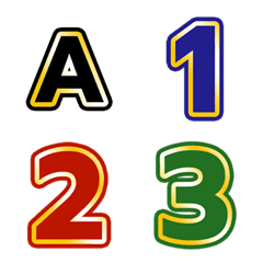 [LINE絵文字] 140icon++ Classic number+ABC emojiの画像