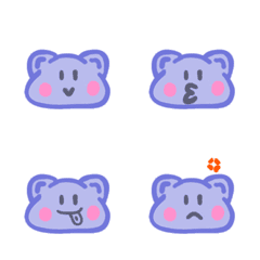 [LINE絵文字] purple little catの画像
