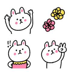 [LINE絵文字] ゆるーい♡うさぎの画像