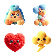 [LINE絵文字] Alphabet number cute colourful emojiの画像