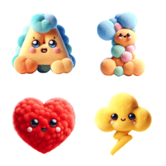 Alphabet number cute colourful emojiの絵文字メイン画像