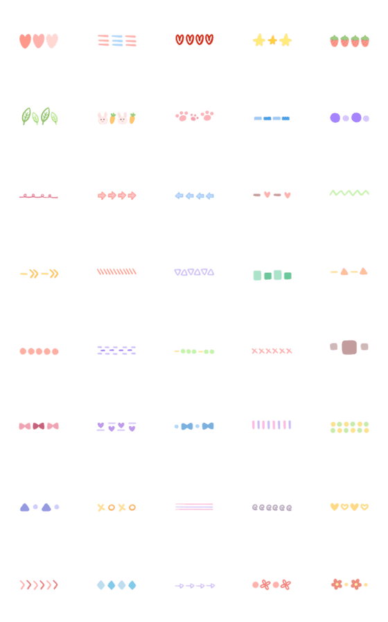 [LINE絵文字]Daily dividing line of the hand accountの画像一覧