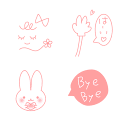 【ふんわり♡大人かわいい】シンプル絵文字の絵文字メイン画像