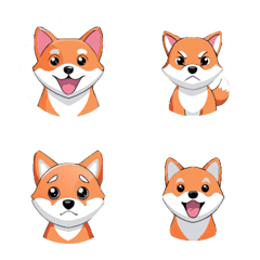 [LINE絵文字] 愛らしい柴犬の表情の画像