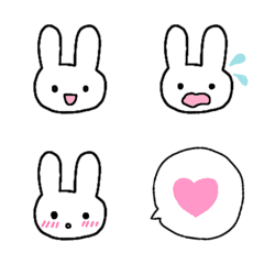 [LINE絵文字] ゆるく生きたいうさぎのえもじの画像