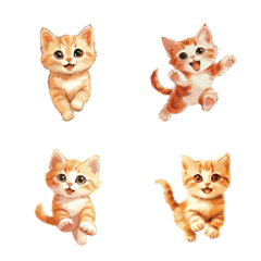 [LINE絵文字] cat kitten cute cartoon12 dog puppyの画像