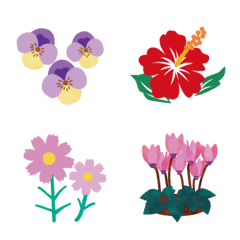 [LINE絵文字] 四季の花の絵文字の画像