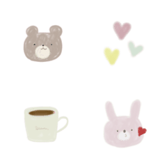 [LINE絵文字] kuma emoji kawaiiの画像