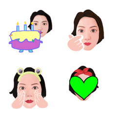 [LINE絵文字] I am happy prim version cartoon emojiの画像