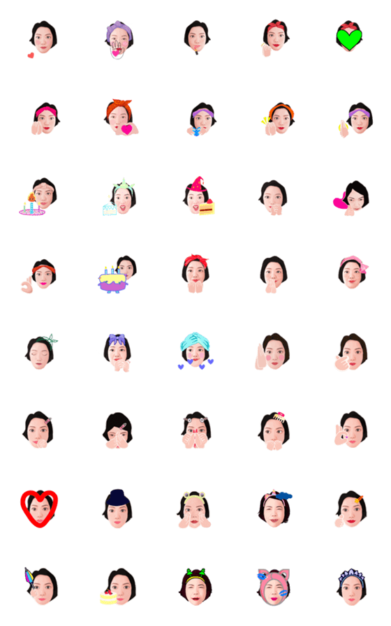 [LINE絵文字]I am happy prim version cartoon emojiの画像一覧