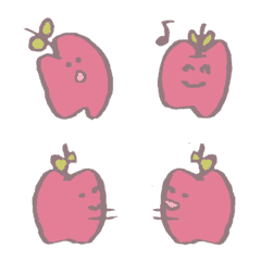 [LINE絵文字] りんごさん #絵文字の画像
