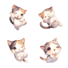 [LINE絵文字] Playful orange tabby catの画像