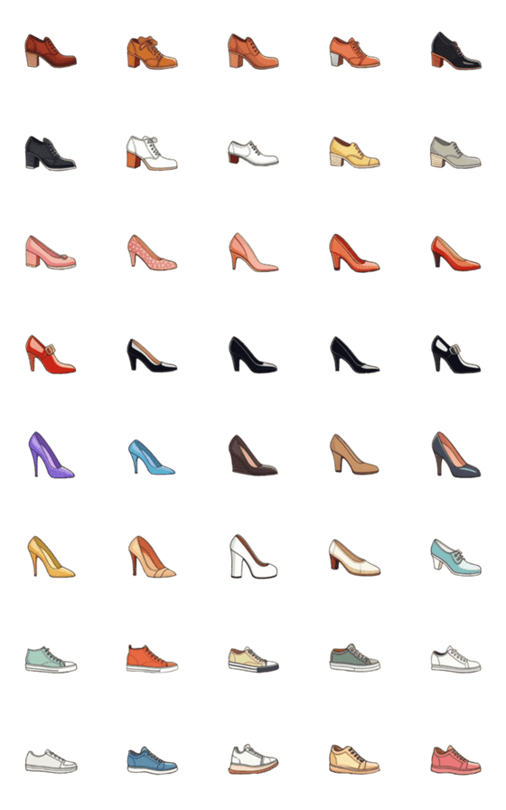 [LINE絵文字]靴のコレクションの画像一覧