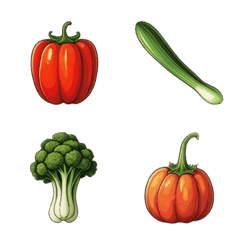[LINE絵文字] 新鮮な野菜が大集合の画像