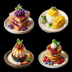 [LINE絵文字] Dessert Menu:Eat Delicious(Emoji)Dukdikの画像