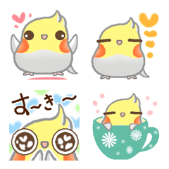 [LINE絵文字] 動く♡オカメインコのシナモンちゃんの画像