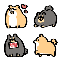 動く！ふっくら柴犬さんの絵文字メイン画像